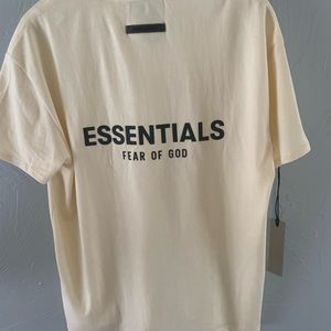ESSENTIALS FEAR OF GOD Cream Tee Shirt